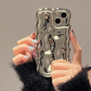 FABSPARK iPhone 16 Pro Max Case – 3D Meteorite Glitter, Silvery