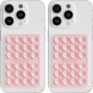 2-Pack Silicone Suction Phone Grip – Hands-Free Holder (Light Pink)