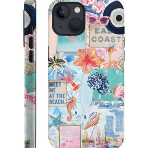 iPhone 14 Hybrid Case (Seashell Jellyfish Design)